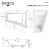 Vonia BESCO INTIMA DUO RIGHT 170, 170×125×41,5 cm, dešininė