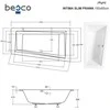 Vonia Besco Intima Slim, 150 x 85 cm, dešininė