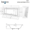 Vonia Besco Intima Slim, 160 x 90 cm, dešininė