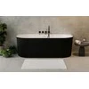 Vonia Besco Leya B&amp;W, 150 x 75 cm, su chrome sifonu