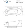 Vonia Besco Melody Glam Gold, 170 x 80 cm, su baltais dangteliais