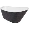 Vonia Besco Melody Glam Graphite, 150 x 80 cm, su chrome sifonu