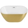Vonia Besco Navia Glam Gold, 160 x 80 cm, su chrome sifonu