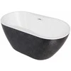 Vonia Besco Navia Glam Graphite, 140 x 75 cm, su chrome sifonu