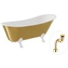 Vonia Besco Olaya Glam 160, Gold+Baltas, su sifonu Klik-klak Gold