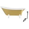 Vonia Besco Olaya Glam 160, Gold+Baltas, su sifonu su persipylimu Klik-klak Juodas