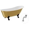 Vonia Besco Olaya Glam 160, Gold+Juodas, su sifonu Klik-klak Chrome