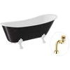 Vonia Besco Olaya Glam 160, Graphite+Baltas, su sifonu Klik-klak Gold