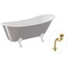 Vonia Besco Olaya Glam 160, Sidabrinis+Baltas, su sifonu Klik-klak Gold