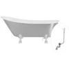 Vonia Besco Olaya Glam 160, Sidabrinis+Chrome, su sifonu su persipylimu Klik-klak Chrome