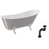 Vonia Besco Olaya Glam 160, Sidabrinis+Chrome, su sifonu Klik-klak Juodas
