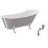 Vonia Besco Olaya Glam 160, Sidabrinis+Chrome, su sifonu Klik-klak Chrome