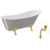 Vonia Besco Olaya Glam 160, Sidabrinis+Gold, su sifonu Klik-klak Gold