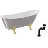 Vonia Besco Olaya Glam 160, Sidabrinis+Gold, su sifonu Klik-klak Juodas
