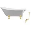 Vonia Besco Olaya Glam 160, Sidabrinis+Gold, su sifonu su persipylimu Klik-klak Gold