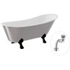 Vonia Besco Olaya Glam 160, Sidabrinis+Juodas, su sifonu Klik-klak Chrome