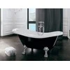 Vonia Besco Otylia B&amp;W 170, Juodas/Baltas+Chrome, su sifonu Klik-klak Chrome