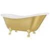 Vonia Besco Otylia Glam 160, Gold+Gold, su sifonu Klik-klak Gold