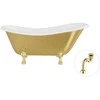Vonia Besco Otylia Glam 160, Gold+Gold, su sifonu Klik-klak Gold