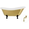Vonia Besco Otylia Glam 160, Gold+Juodas, su sifonu Klik-klak Gold