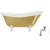 Vonia Besco Otylia Glam 170, Gold+Chrome, su sifonu Klik-klak Chrome