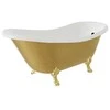Vonia Besco Otylia Glam 170, Gold+Gold, su sifonu su persipylimu Klik-klak Juodas