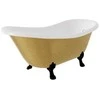Vonia Besco Otylia Glam 170, Gold+Juodas, su sifonu su persipylimu Klik-klak Chrome