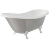 Vonia Besco Otylia Glam 170, Sidabrinis+Chrome, su sifonu su persipylimu Klik-klak Chrome