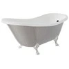 Vonia Besco Otylia Glam 170, Sidabrinis+Chrome, su sifonu su persipylimu Klik-klak Juodas