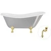 Vonia Besco Otylia Glam 170, Sidabrinis+Gold, su sifonu Klik-klak Gold