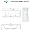 Vonia Besco Quadro Slim, 165 x 75 cm