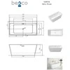 Vonia Besco Varya Glam Graphite, 150 x 75 cm, su baltais dangteliais