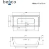 Vonia Besco Vena, 170 x 75 cm, su chromo klik-klak