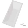 Vonia Besco Vera, 180 x 80 cm, be apdailos, su sifonu su persipylimu slim chrome
