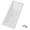 Vonia Besco Vera, 180 x 80 cm, be apdailos, su sifonu su persipylimu slim grafito
