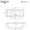 Vonia Besco Vera, 180 x 80 cm, su klik-klak baltu