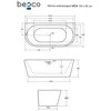 Vonia Besco Vica Glam 150 Graphite, su Graphite sifono dangteliais