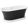 Vonia Besco Ziva Glam Graphite, 160 x 75 cm, su sifonu su persipylimu slim chrome