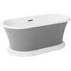 Vonia Besco Ziva Glam Sidabrinis, 160 x 75 cm, su sifonu su persipylimu slim gun metal