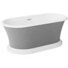 Vonia Besco Ziva Glam Sidabrinis, 160 x 75 cm, su sifonu su persipylimu slim chrome