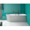 Vonia Besco Zoya Glam Sidabrinis, 150 x 75 cm, dešininė, su grafito spalvos dangteliais