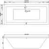 Vonia Mexen Cube, 170x75 cm, Baltas+Chrome