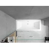 Vonia Mexen Cube su apdaila ir stiklo sienele, 180x80 cm + 120 cm, baltas+III/fold/chrome
