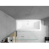Vonia Mexen Cube su apdaila ir stiklo sienele, 180x80 cm + 80 cm, baltas+II/chrome