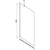 Vonia Mexen Cube su apdaila ir stiklo sienele, 180x80 cm + 90 cm, Baltas+Gold/Transparent