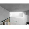 Vonia Mexen Cubik su apdaila ir stiklo sienele, 170x70 cm + 70 cm, baltas+I/swing/juodas