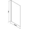 Vonia Mexen Cubik su apdaila ir stiklo sienele, 160x70 cm + 70 cm, baltas+I/fix/juodas frame