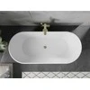 Vonia Mexen Flavia su sifonu, 150 x 75 cm, Baltas/Juodas+Gold