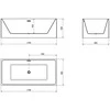 Vonia Mexen Nita, 170 x 80 cm, Baltas+Chrome