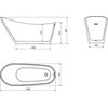 Vonia Mexen Oviedo, 170x76 cm, Baltas+Chrome